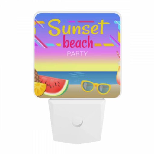Night Light, A Colorful Beach Party Advertisement With A Watermelon -Nuas Diy Shop 21739b6295a7e5e61bfa87eb760dfeea96107153