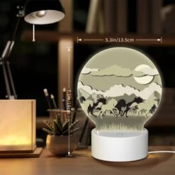 Round Acrylic Night Light, A Group Of Horses Running In A Field. 7 Round Acrylic Night Light, A Group Of Horses Running In A Field. -Nuas Diy Shop 2241406a1586e398268925f9a0b2da607da443ae