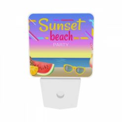 Night Light Set Of 2, A Colorful Beach Party Advertisement With A Watermelon -Nuas Diy Shop 2257637d6563eb9c727d0c7a02a591140c53b0ae