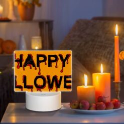Rectangular Acrylic Night Light, A Happy Halloween Sign With Red Letters. -Nuas Diy Shop 22a35432fc118ea1e8382d7ebd60d085270767b0