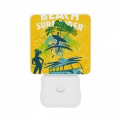 Night Light Set Of 2, A Woman Is Standing In Front Of A Surfboard -Nuas Diy Shop 22ae9e7af7b952828d3ed5c0f077f9ad09dd6253
