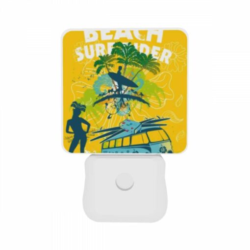 Night Light Set Of 2, A Woman Is Standing In Front Of A Surfboard -Nuas Diy Shop 22ae9e7af7b952828d3ed5c0f077f9ad09dd6253