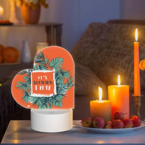 Love Acrylic Night Light, A Colorful Poster With The Words "It's Summer Time" Written On It. -Nuas Diy Shop 22d8bf7f1a3b94f151622ae606554a6314318a11