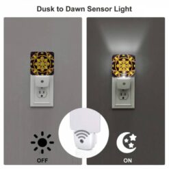 Night Light Set Of 2, A Colorful Flower Design With A Yellow Center. -Nuas Diy Shop 2302e58634ad534500a674b8b7276740b029c215