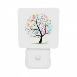 Night Light Set Of 2, A Colorful Tree With Many Different Colored Flowers On It. 9 Night Light Set Of 2, A Colorful Tree With Many Different Colored Flowers On It. -Nuas Diy Shop 230bea3582b8e185610d2c2ecee7a48a6241b92c