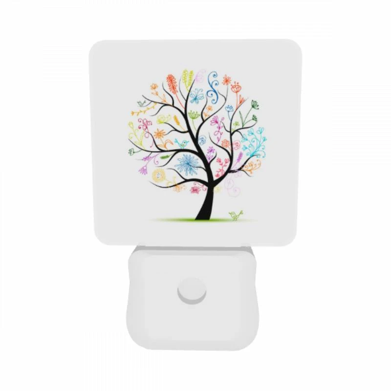 Night Light Set of 2, A colorful tree with many different colored flowers on it. Night Light Set Of 2, A Colorful Tree With Many Different Colored Flowers On It. -Nuas Diy Shop 230bea3582b8e185610d2c2ecee7a48a6241b92c