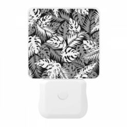 Night Light, A Black And White Image Of A Leafy Plant With A Pattern Of Dots. -Nuas Diy Shop 23102d893aca7d6a5e9e5d15af71d76e24b16459