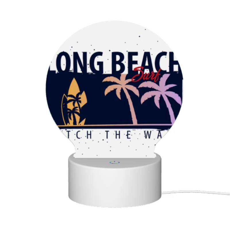 Round Acrylic Night Light, A logo for Long Beach Surf. Round Acrylic Night Light, A Logo For Long Beach Surf. -Nuas Diy Shop 239d05999e224f1ec89c64bd6a6295bd1cdacd54