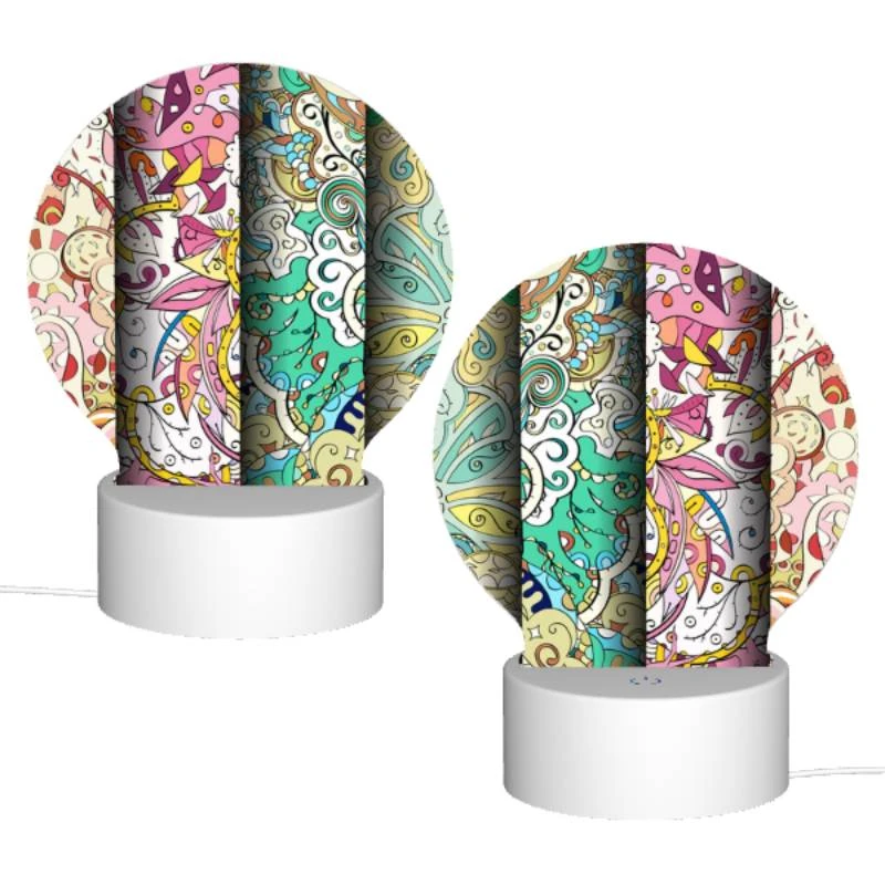 Round Acrylic Night Light, Three colorful designs are displayed on a wall. Round Acrylic Night Light, Three Colorful Designs Are Displayed On A Wall. -Nuas Diy Shop 2412bc0e0bb019d1b86e54f33f070f1a5b9313d5