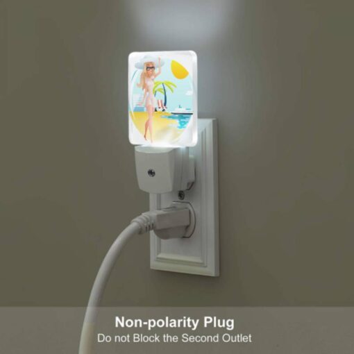 Night Light, A Woman In A White Dress Is Standing On A Beach -Nuas Diy Shop 2424ccd53a936ee3a983b84814d7acfc2ea02ecf