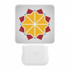 Night Light, A Yellow And Red Geometric Design. -Nuas Diy Shop 244da3148c27607bb6985cd5f648d7f7b6743dfa