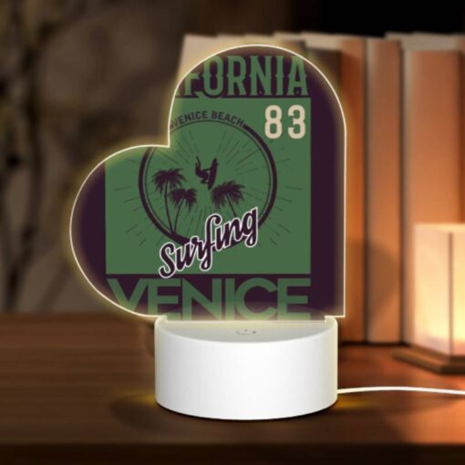 Love Acrylic Night Light, A Green And White Surfing Logo For Venice Beach. -Nuas Diy Shop 246f32b0d3c4811bf09c250ad9f916be89d464b3