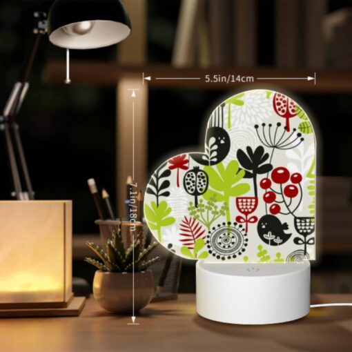Love Acrylic Night Light, A Colorful Floral Pattern With A Variety Of Plants And Flowers. -Nuas Diy Shop 2485aa5862d9d49879dcee119cfcb714eb8bedf5
