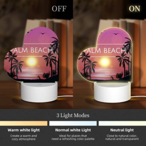 Love Acrylic Night Light, A Sunset Over The Ocean With A Beach Scene. -Nuas Diy Shop 2490a15b6d869075d36574ee7824eb40b5e89166