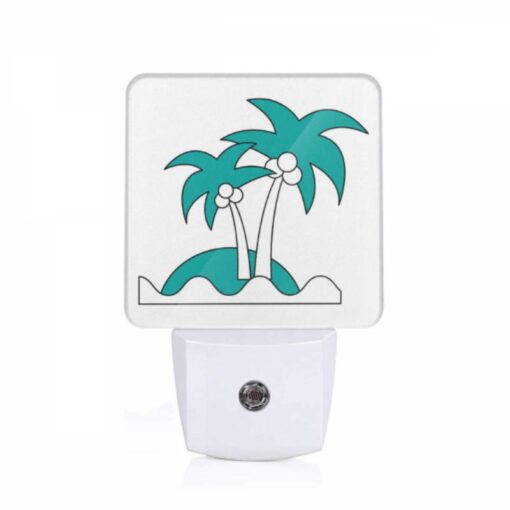 Night Light, A Drawing Of Two Palm Trees On A White Background. -Nuas Diy Shop 24c8a7bac0dd056d3b22608bcae252c512bde938