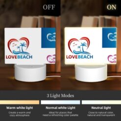 Rectangular Acrylic Night Light, A Logo For Love Beach Is Shown In Two Different Colors. 4 Rectangular Acrylic Night Light, A Logo For Love Beach Is Shown In Two Different Colors. -Nuas Diy Shop 24dc1a9137f63873e830676eb2fd56a9aea19476