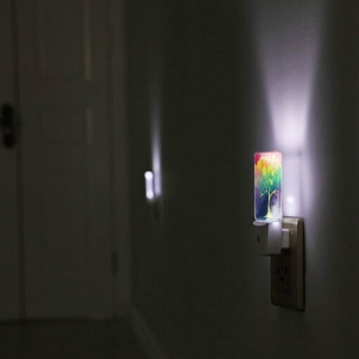 Night Light, A Colorful Tree With A Yellow -Nuas Diy Shop 254d2dd7982bcb718d68cde48b531a8a5116d5af