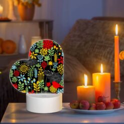 Love Acrylic Night Light, A Colorful Bird Pattern With Red Birds And Yellow Flowers. -Nuas Diy Shop 25ad4389f02e7af73da326c70cdfa97a46973c64