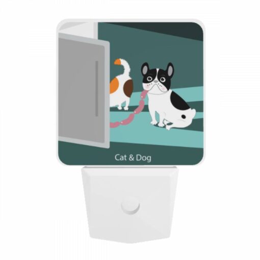 Night Light, A Cat And A Dog Are Sitting Next To Each Other. -Nuas Diy Shop 25cdfd1fdd6ef8fc2fe6ed546f97aea3b5b9cb14