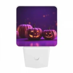 Night Light, Two Pumpkins With Faces Drawn On Them Sit On A Purple Background. 9 Night Light, Two Pumpkins With Faces Drawn On Them Sit On A Purple Background. -Nuas Diy Shop 263092eaabb00c2ca6e6af5fb1acd3d72b033b6e