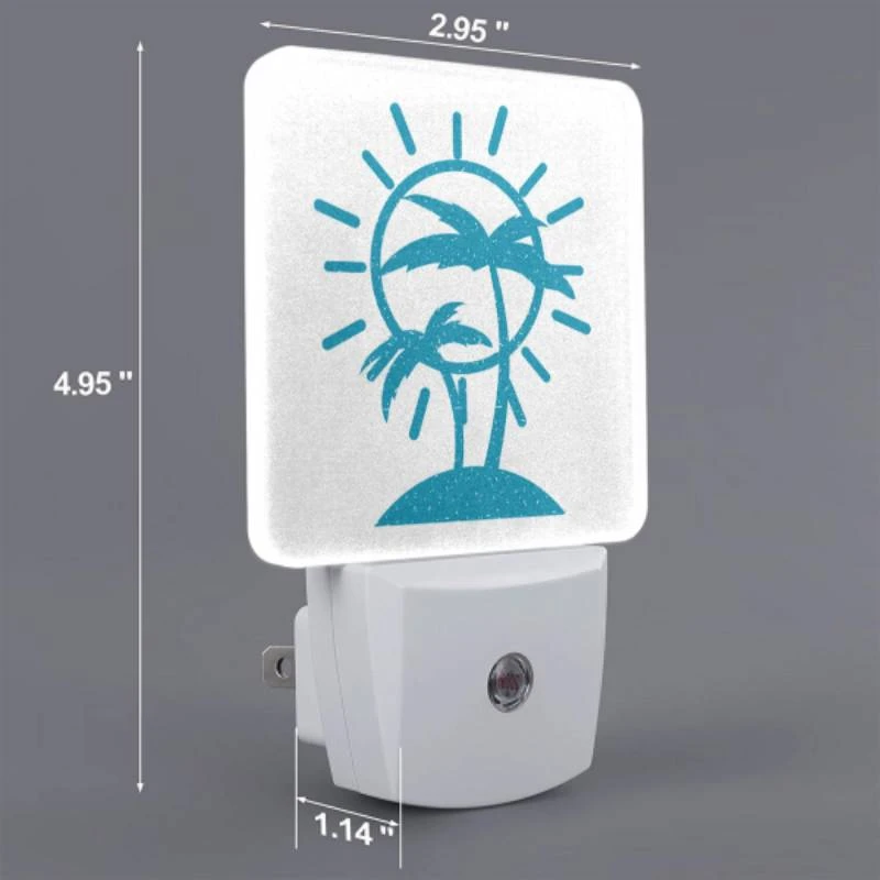 Night Light, A blue and white sun with palm trees. Night Light, A Blue And White Sun With Palm Trees. -Nuas Diy Shop 267870fcf88c3ca3d132b53a89678cce4b60c809