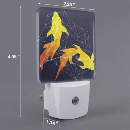 Night Light Set Of 2, A Yellow And Orange Fish Is Swimming In The Ocean. -Nuas Diy Shop 26e35b58e11cd3cf59ceb3b4fe4eb3944bf290e3