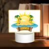 Rectangular Acrylic Night Light, A Sunny Beach With A Palm Tree Logo. -Nuas Diy Shop 2785fe763e83c15159c4ae6ce868f80e81b72139