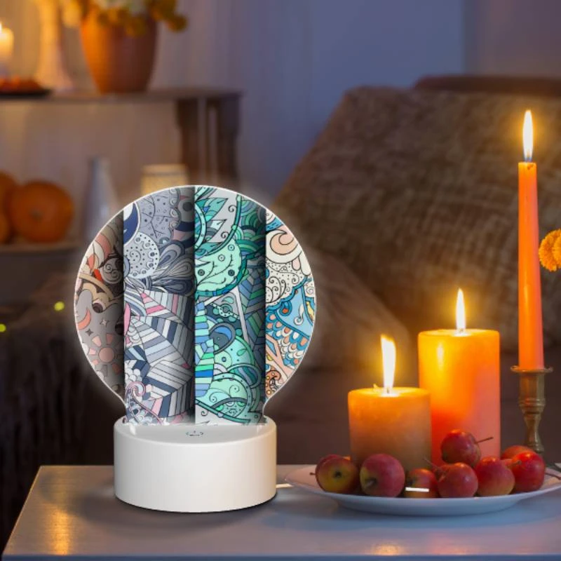 Round Acrylic Night Light, Three different colored paintings of flowers. Round Acrylic Night Light, Three Different Colored Paintings Of Flowers. -Nuas Diy Shop 2795e99526055c316e9a8c7b593fa9560339da2f