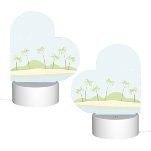 Love Acrylic Night Light, A Beautiful Beach Scene With Palm Trees And A Sunny Sky. -Nuas Diy Shop 27fb05b364d89503265fb2a50d422071ed1dad3f