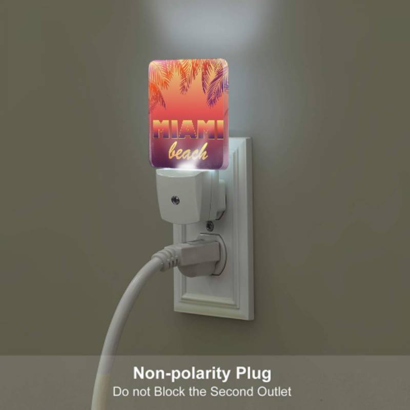 Night Light, A colorful beach sign with the words "Miami Beach" written in yellow. Night Light, A Colorful Beach Sign With The Words "Miami Beach" Written In Yellow. -Nuas Diy Shop 2819ba2d8761a6aa2f2d75ec809d5b0971b65224