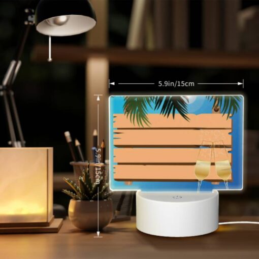 Rectangular Acrylic Night Light, Two Glasses Of Champagne Are Placed On A Wooden Pallet -Nuas Diy Shop 281aed9f15f01c0bae49076c0c0adab4fa704dc5