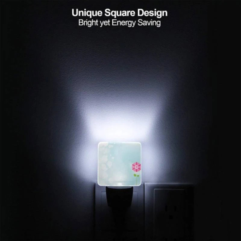 Night Light Set of 2, A single pink flower stands out against a blue background. Night Light Set Of 2, A Single Pink Flower Stands Out Against A Blue Background. -Nuas Diy Shop 28790fc3bdde158b2c5d5c2ba9dacc9a246aa33c