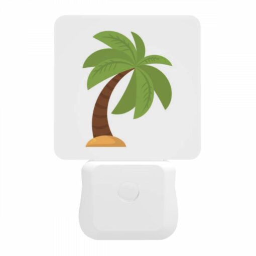 Night Light, A Green Palm Tree With A Brown Trunk. -Nuas Diy Shop 289639c84e87e6bd676f704dffb26304590be374