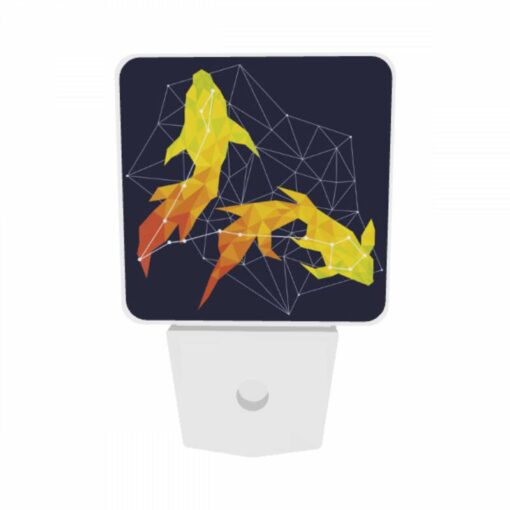Night Light Set Of 2, A Yellow And Orange Fish Is Swimming In The Ocean. -Nuas Diy Shop 28da5e7d5fd5879309e447c5814bef56e26795b5