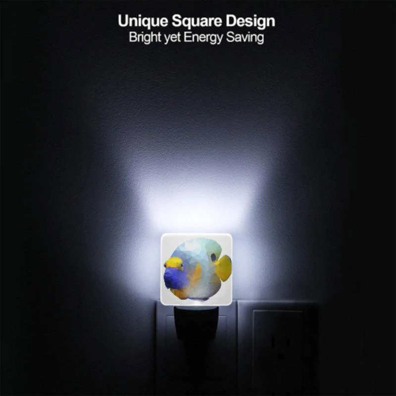 Night Light Set of 2, A blue and yellow fish with a black nose. Night Light Set Of 2, A Blue And Yellow Fish With A Black Nose. -Nuas Diy Shop 2936ef202fcd8f32c95b466eca7e557802203c60