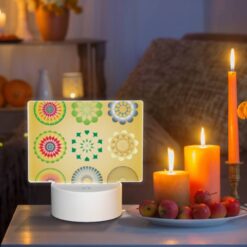 Rectangular Acrylic Night Light, A Collection Of Colorful Geometric Shapes. -Nuas Diy Shop 2937388a19a524d791db283e4dd43631d53e825a
