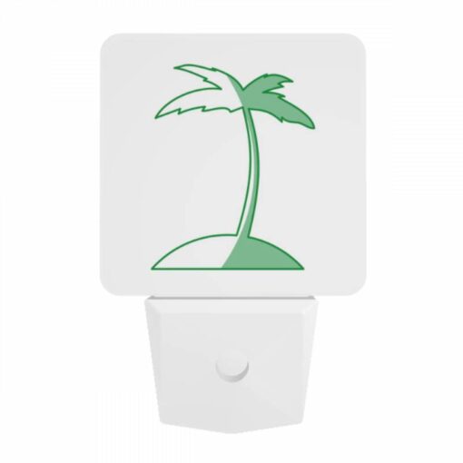 Night Light, A Green Palm Tree On A White Background. -Nuas Diy Shop 2948b0c65538cbae1e8a12787366c4b49334efca