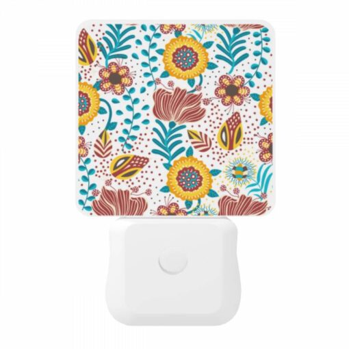 Night Light, A Colorful Floral Pattern With Yellow -Nuas Diy Shop 295725361bd2107bee4100c30019f4779064d7e9