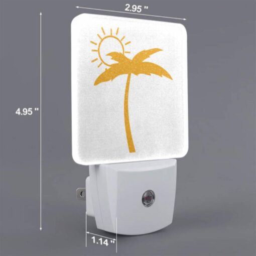 Night Light Set Of 2, A Sunny Day With A Yellow Sun And Two Palm Trees. -Nuas Diy Shop 2a3a9eb30251688b70f6a634d81696831f81e508