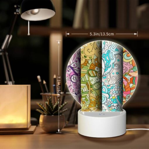 Round Acrylic Night Light, Three Colorful Designs Are Displayed On A Wall. -Nuas Diy Shop 2a4009a2e84fb35bb34dd408c8d18e172fbb2fd2