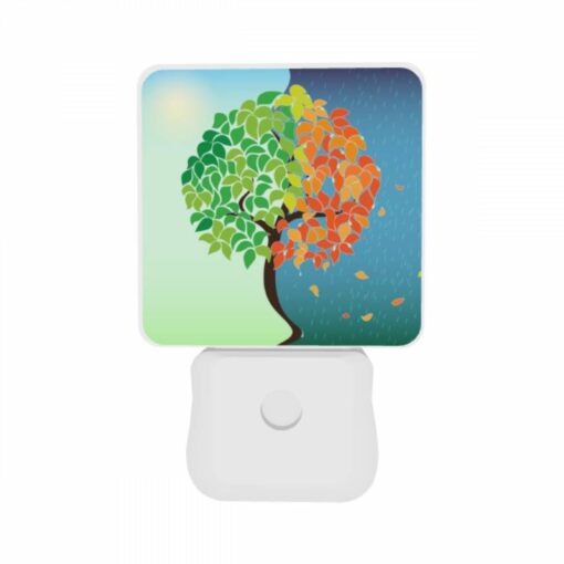 Night Light Set Of 2, A Tree With Green And Yellow Leaves Is Shown In A Split Image -Nuas Diy Shop 2a847c46704949d2cdf75b50971835f06c05db6b