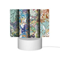 Rectangular Acrylic Night Light, Four Colorful And Intricate Designs Are Displayed Side By Side. -Nuas Diy Shop 2bc06de14f5d6c4e69c490f6374d01d00392bc7c