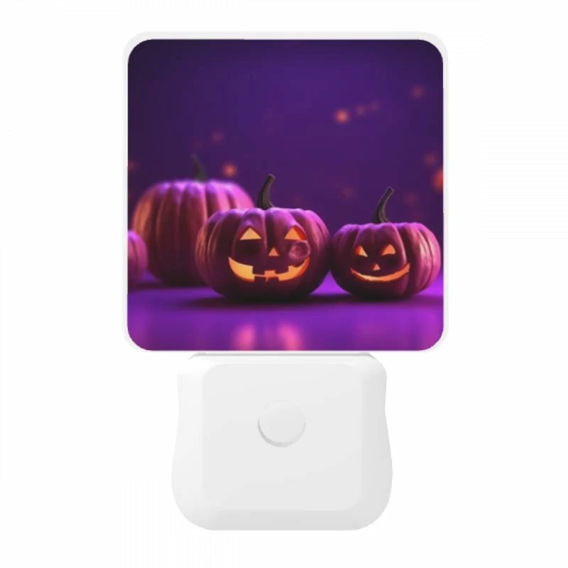 Night Light, Two pumpkins with faces drawn on them sit on a purple background. Night Light, Two Pumpkins With Faces Drawn On Them Sit On A Purple Background. -Nuas Diy Shop 2bda16d457da9361b602e42e66d2049003605547