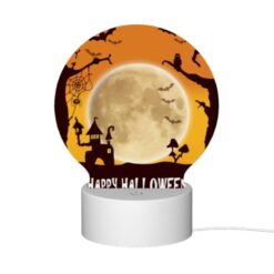 Round Acrylic Night Light, A Spooky Halloween Scene With A Full Moon And Bats. -Nuas Diy Shop 2bdc7e13f43de405d243eb046956bec0665cb3d9