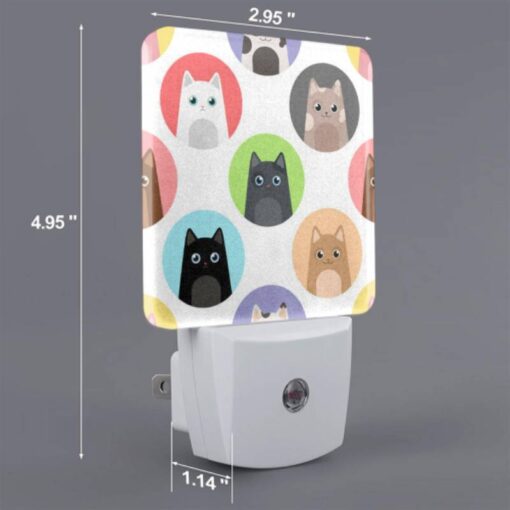 Night Light Set Of 2, A Collection Of Cat Images In Various Colors. -Nuas Diy Shop 2c152a56ea7a677e4106502afb781dfd1b134b7f