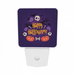 Night Light Set Of 2, A Purple Background With A Halloween Sign And Skeletons. -Nuas Diy Shop 2c5b12c97287911c58d766eb275a91498a52ee1b