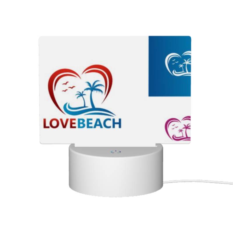 Rectangular Acrylic Night Light, A logo for Love Beach is shown in two different colors. Rectangular Acrylic Night Light, A Logo For Love Beach Is Shown In Two Different Colors. -Nuas Diy Shop 2c5c61a0ad34959a3eec166a0f8f4504bc1f2ff1