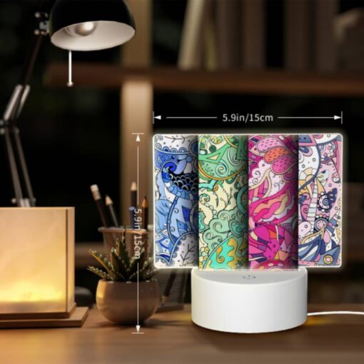 Rectangular Acrylic Night Light, Four Different Colored Designs Of A Bird. -Nuas Diy Shop 2d4abce4ef980d7161d2818c17dc427de9720511