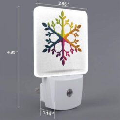 Night Light Set Of 2, A Colorful Snowflake With Green -Nuas Diy Shop 2d80e337e215f435f4b64c6fbae33c9101d6fbce