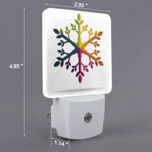Night Light Set Of 2, A Colorful Snowflake With Green -Nuas Diy Shop 2d80e337e215f435f4b64c6fbae33c9101d6fbce